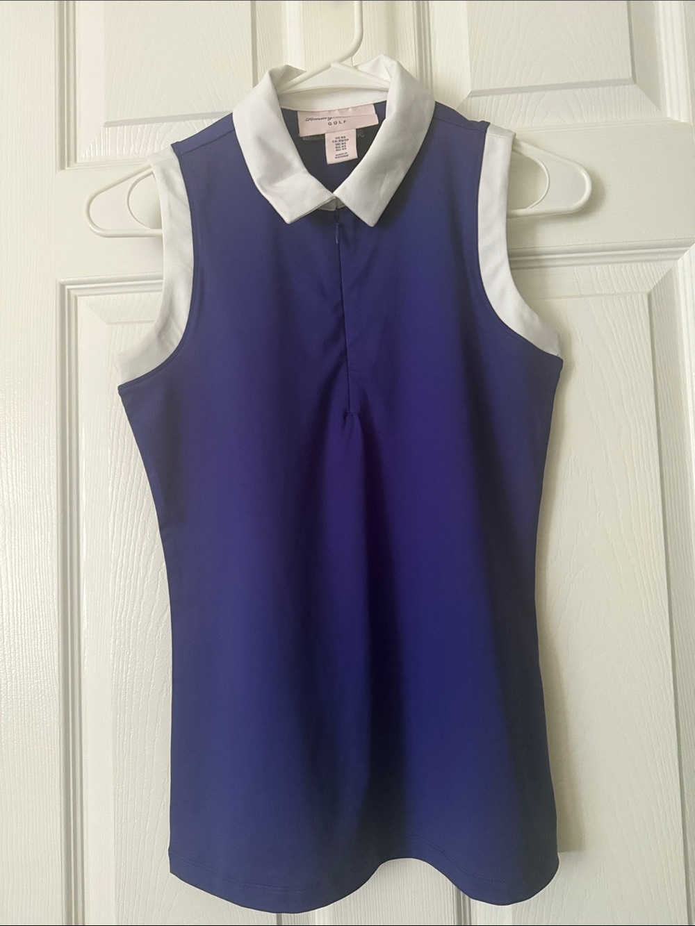 Tommy Bahama Sleeveless Polo Tank - Purple with White Trim